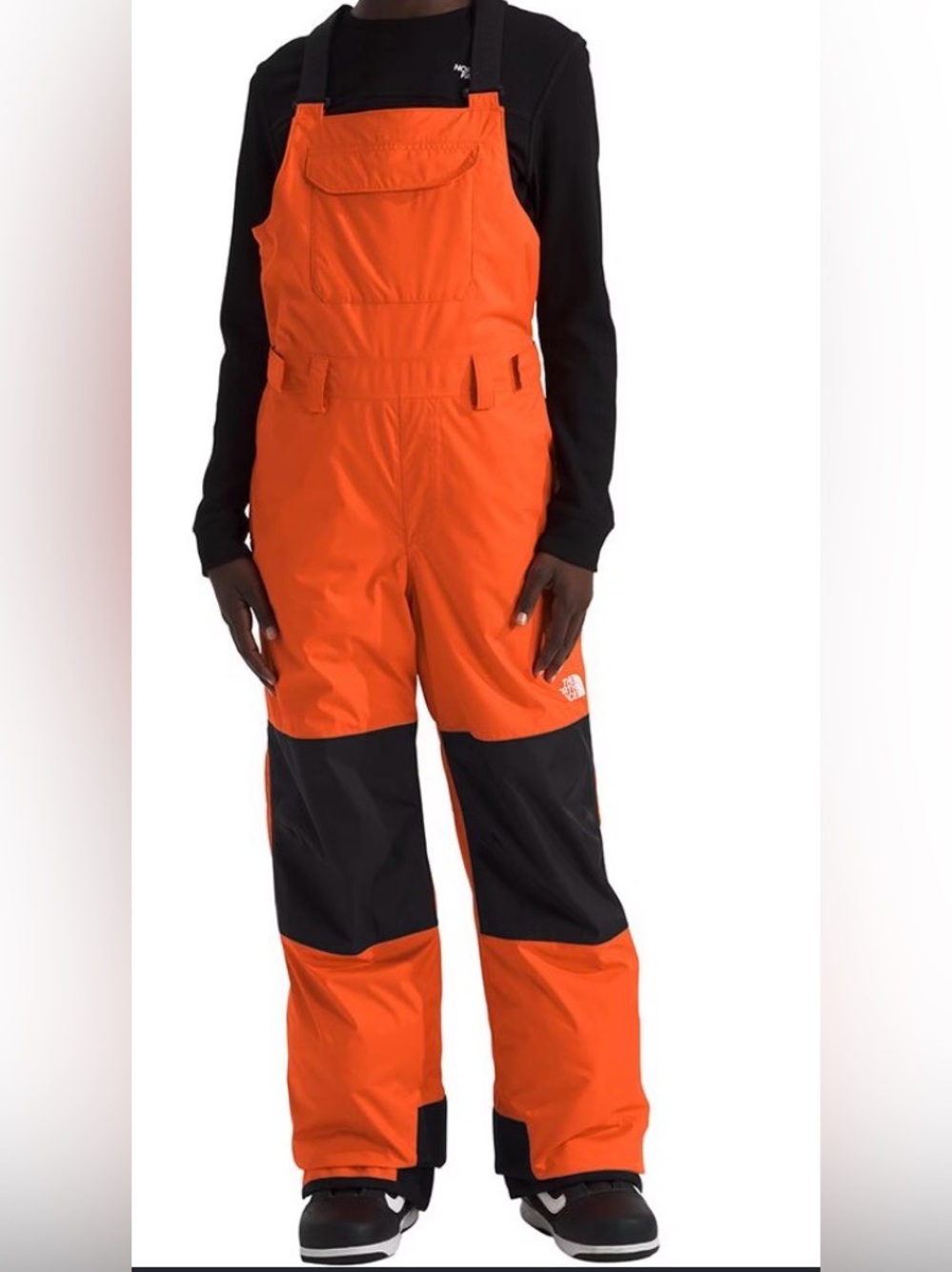 NEW The North Face Freedom Insulated Bib Teen Unisex Orange Sz L 12